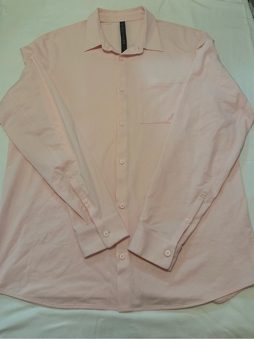 lululemon athletica Men's Light Pink Long-Sleeve Dress Shirt